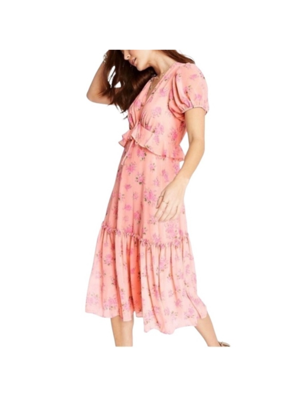 LOVE SHACK FANCY x Target dress Fleur Pink Melon Floral Midi